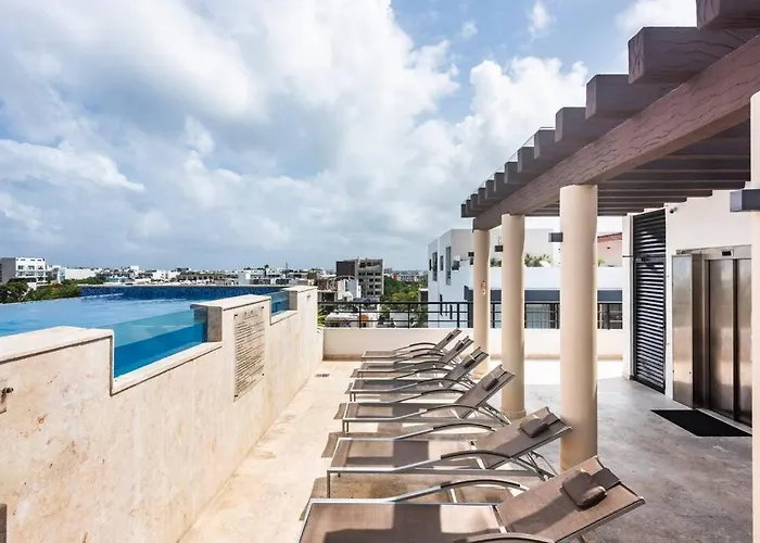 Onebr W Balcony Or Small In Playa Del Carmen, Bbq, Pool Infinite, Whirlpool, Ac, Tv Smart, 200mb 4* Playa del Carmen