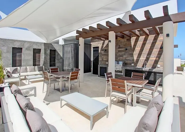 Appart hôtel Onebr W Balcony Or Small In Playa Del Carmen, Bbq, Pool Infinite, Whirlpool, Ac, Tv Smart, 200mb